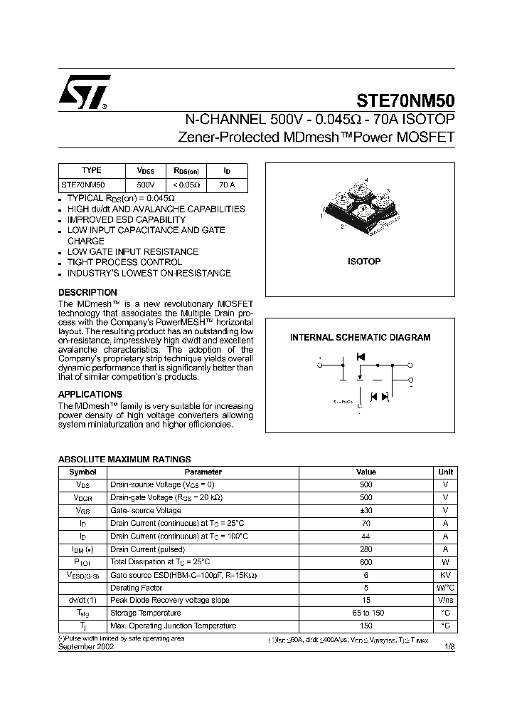 STE70NM50_1181920.PDF Datasheet