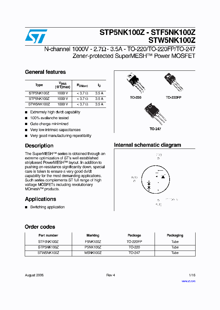STF5NK100Z_1173482.PDF Datasheet