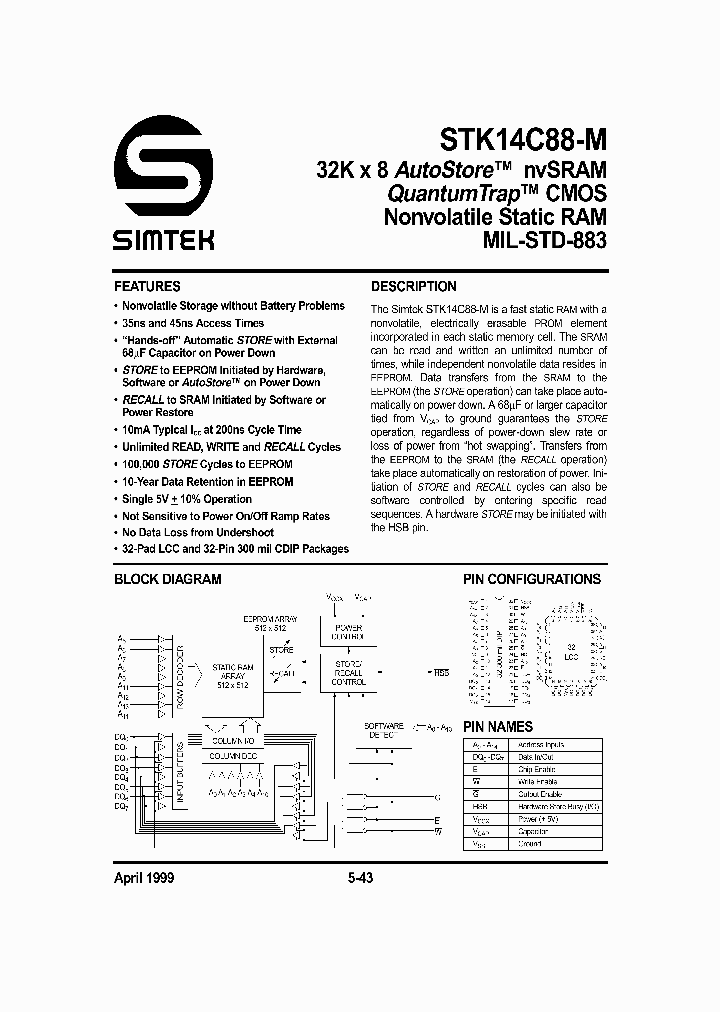 STK14C88-5C45M_1122304.PDF Datasheet