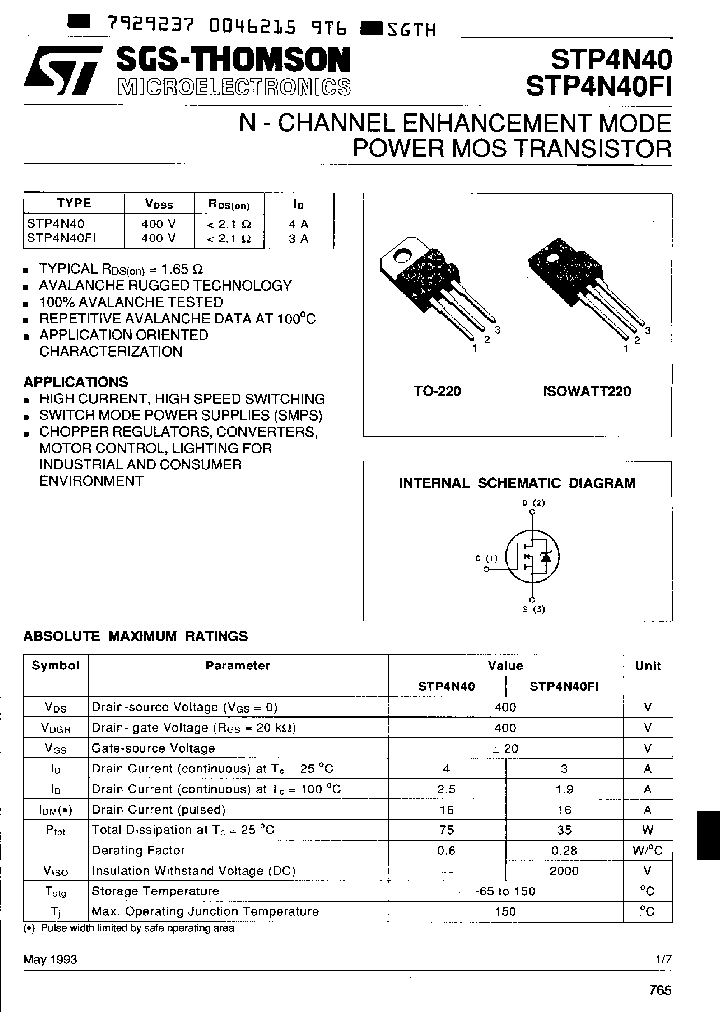 STP4N40_1155856.PDF Datasheet