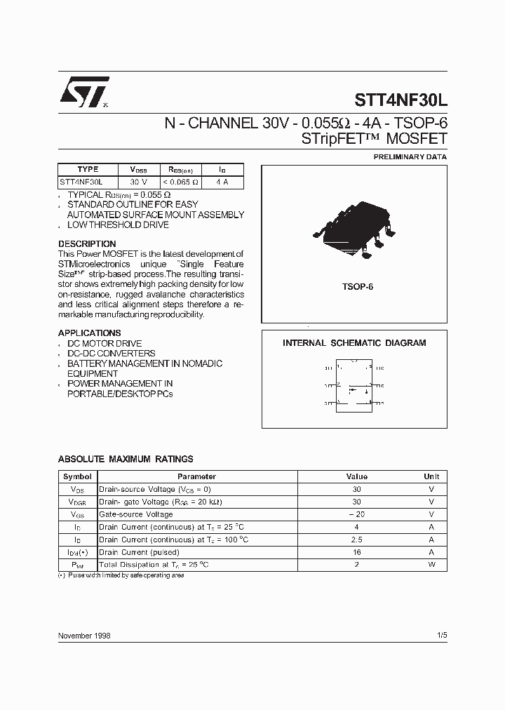 STT4NF30L_1319424.PDF Datasheet