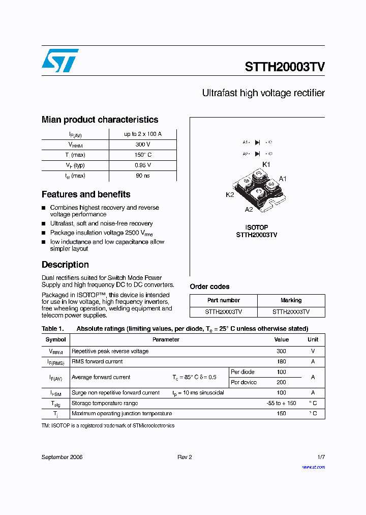 STTH20003TV_1319466.PDF Datasheet