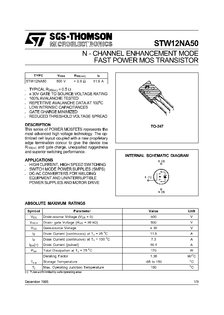 STW12NA50_1319616.PDF Datasheet