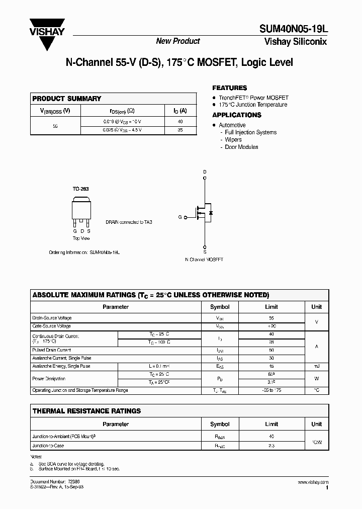 SUM40N05-19L_1319821.PDF Datasheet