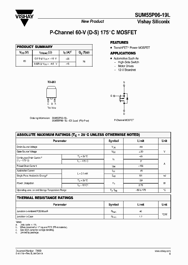 SUM55P06-19L-E3_1319829.PDF Datasheet