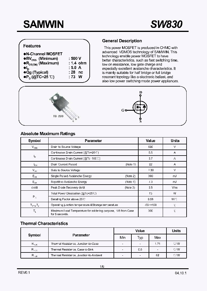 SW830_1320102.PDF Datasheet