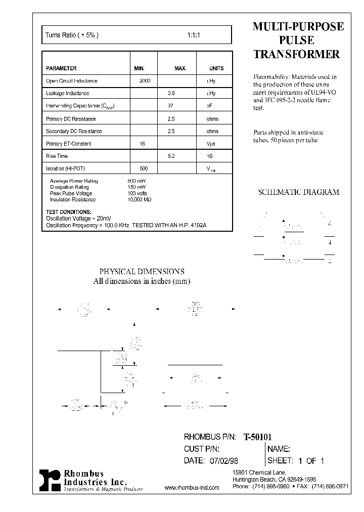 T-50101_1320959.PDF Datasheet