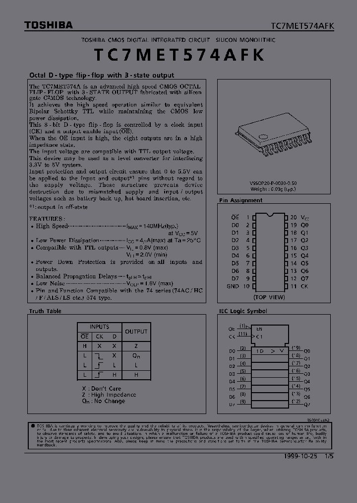 TC7MET574AFK_1322714.PDF Datasheet