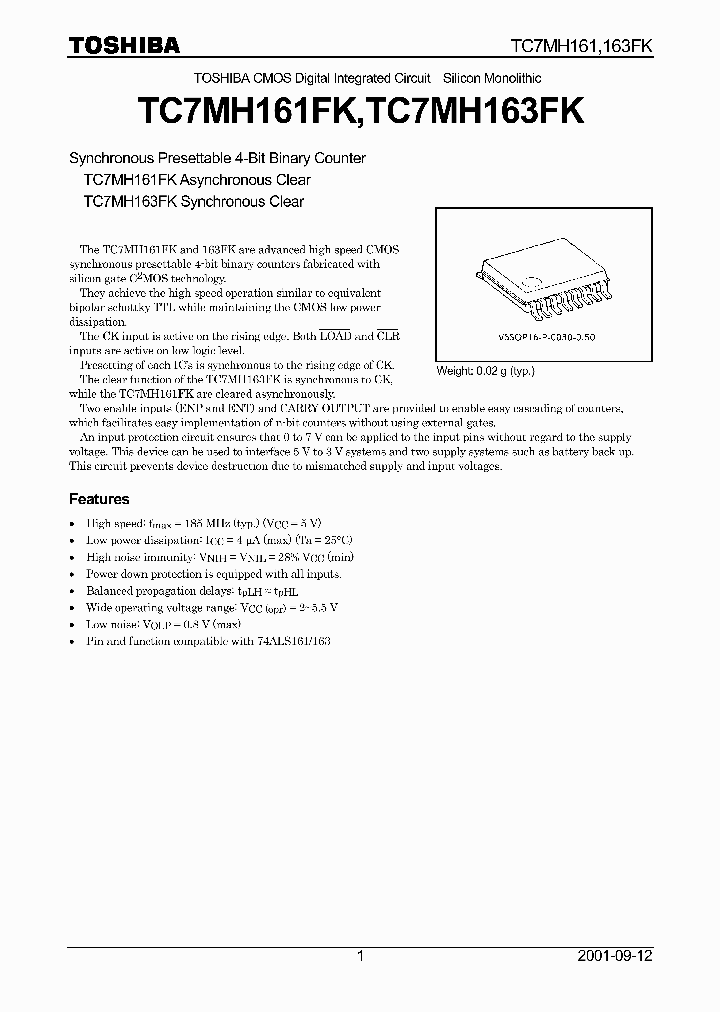 TC7MH163FK_1322719.PDF Datasheet