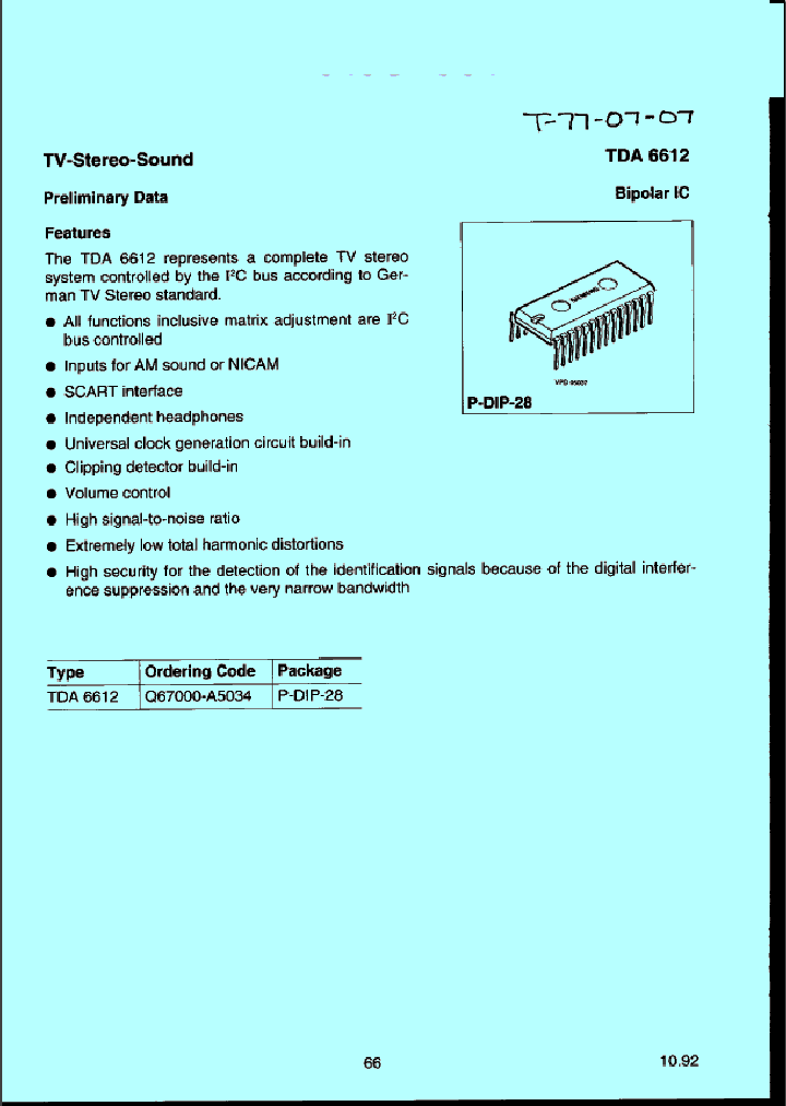 TDA6612_1056391.PDF Datasheet