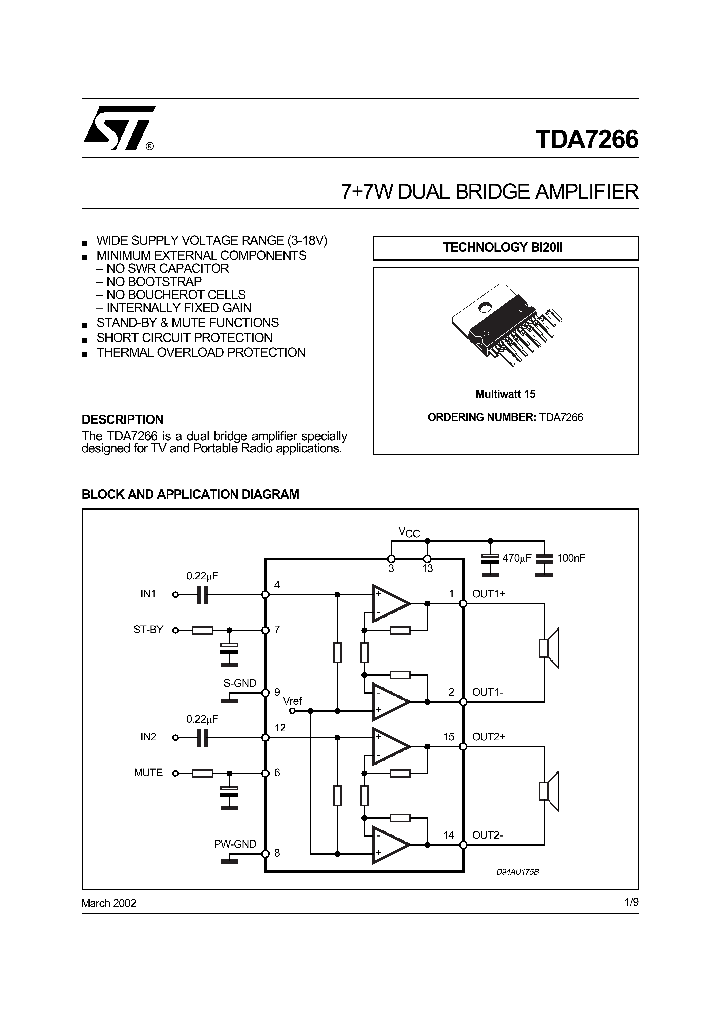 TDA7266_1323483.PDF Datasheet