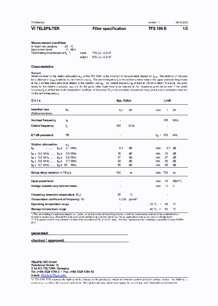 TFS199E_1324467.PDF Datasheet