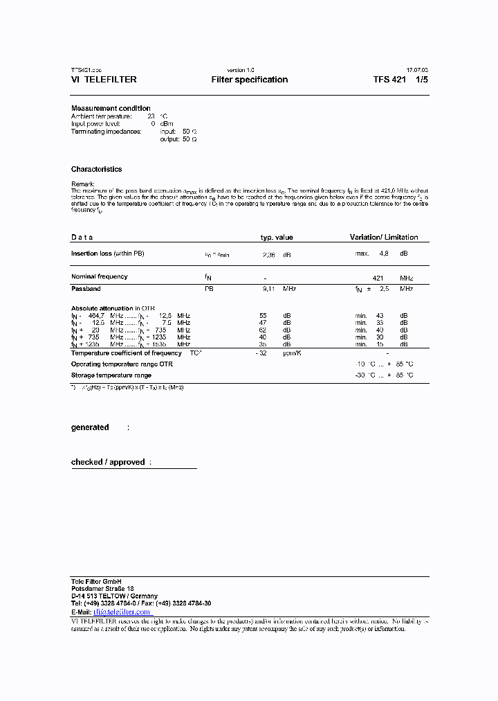 TFS421_1324607.PDF Datasheet