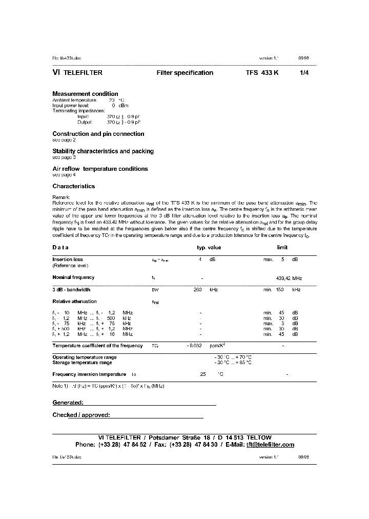 TFS433K_1324615.PDF Datasheet