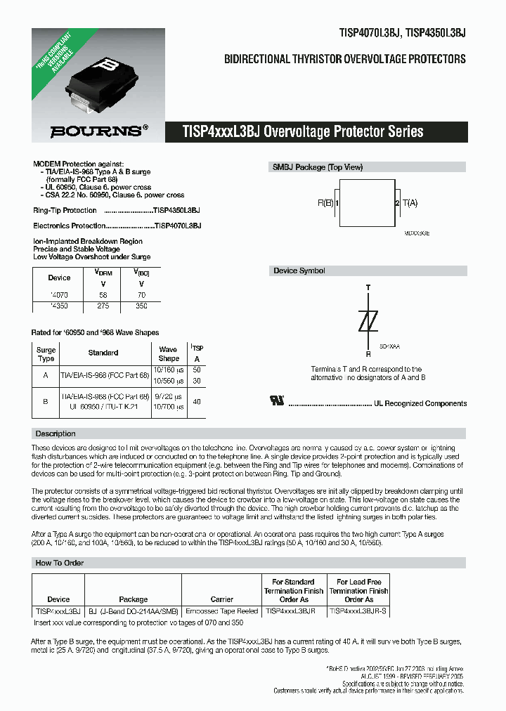 TISP4070L3BJ_1105048.PDF Datasheet