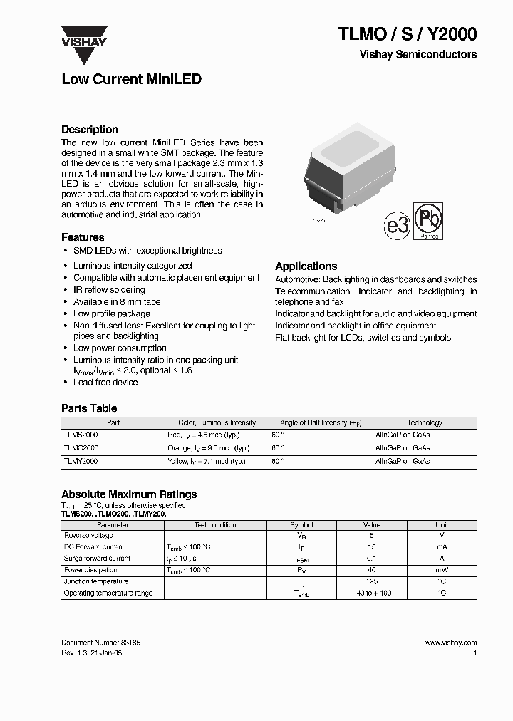 TLMY2000_1326299.PDF Datasheet