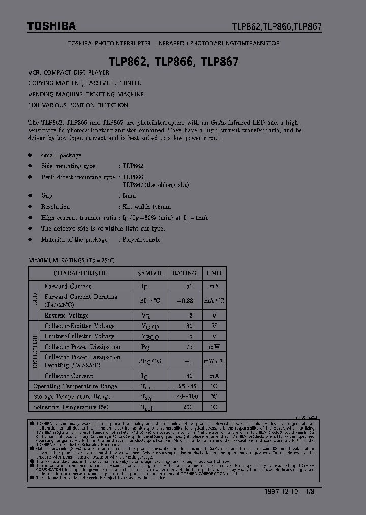 TLP867_1326462.PDF Datasheet