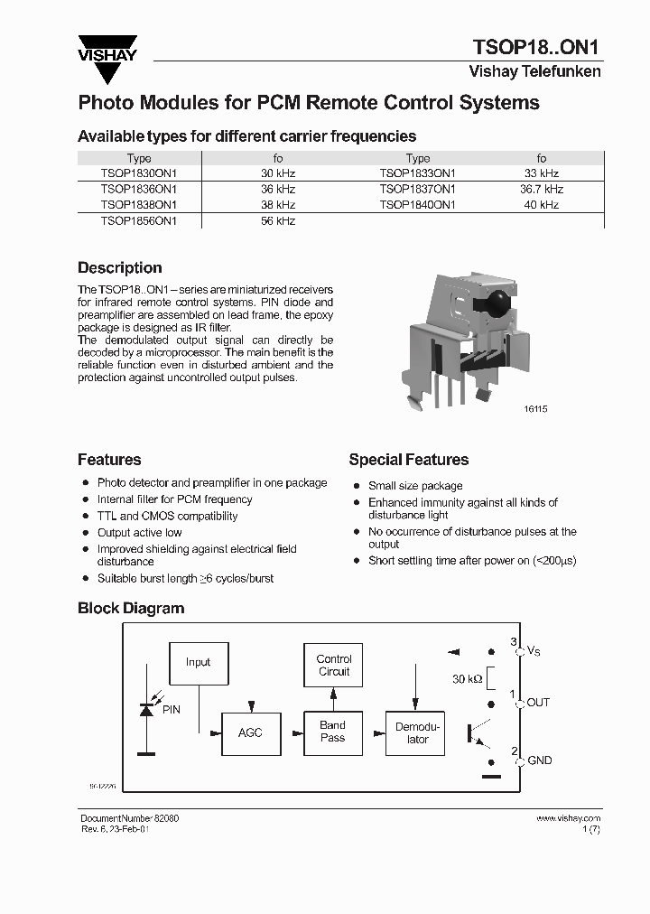 TSOP1856ON1_1329613.PDF Datasheet