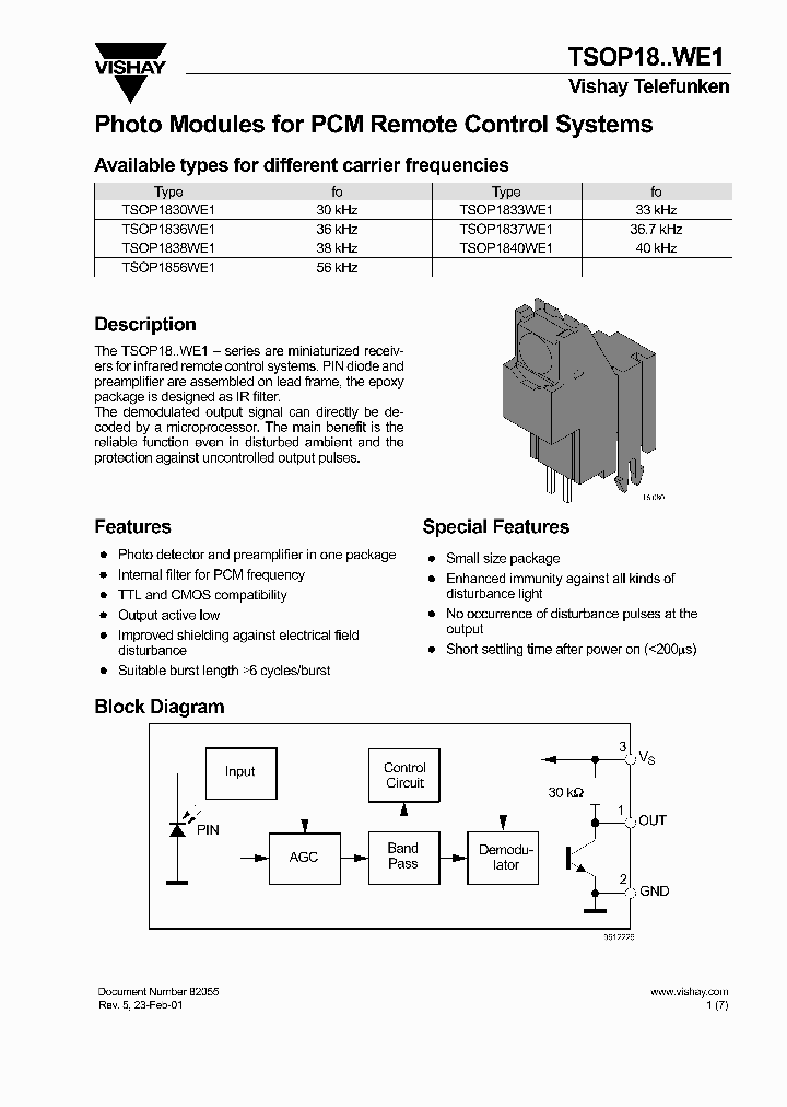TSOP1856WE1_1329631.PDF Datasheet