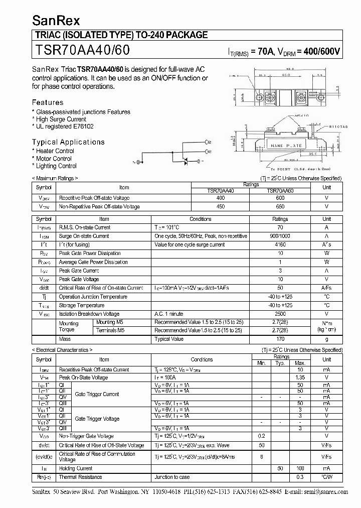 TSR100AA60_1329708.PDF Datasheet