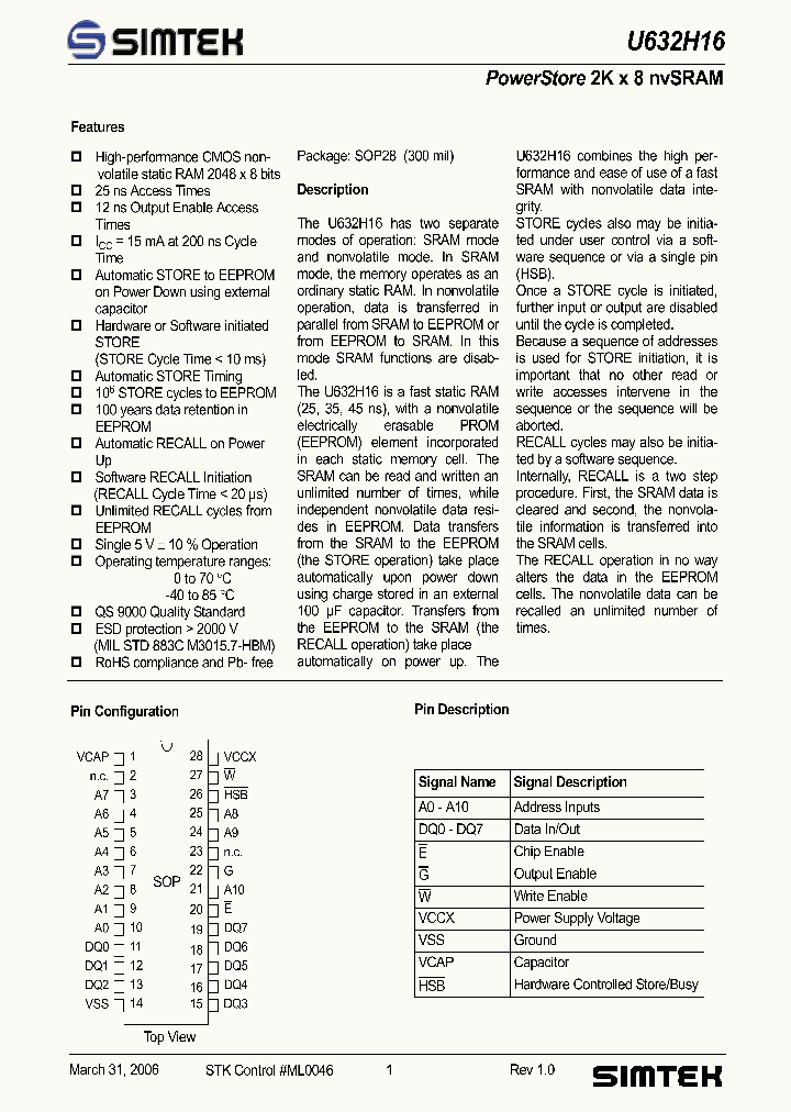 U632H16_1089163.PDF Datasheet