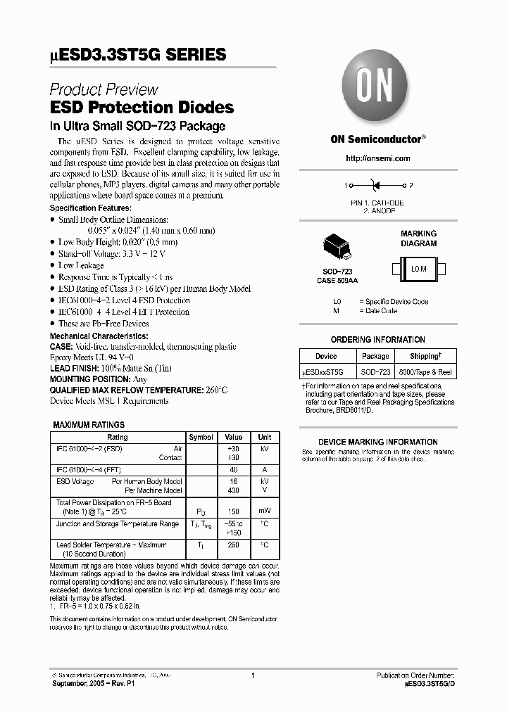 UESD33ST5G_1330912.PDF Datasheet