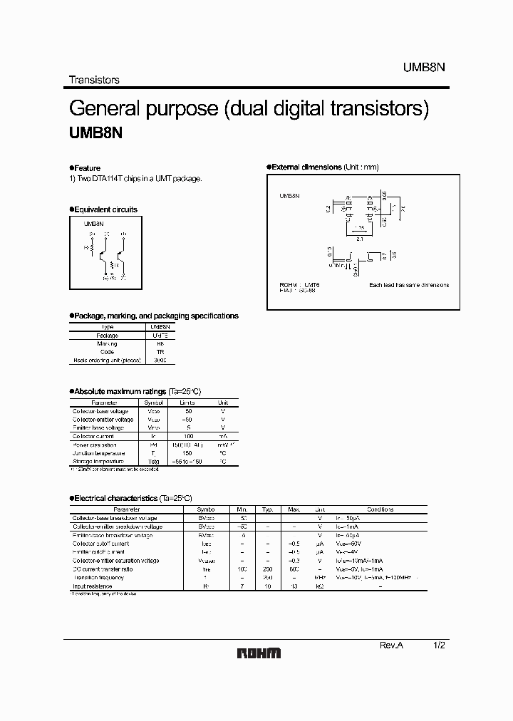 UMB8N_1331444.PDF Datasheet