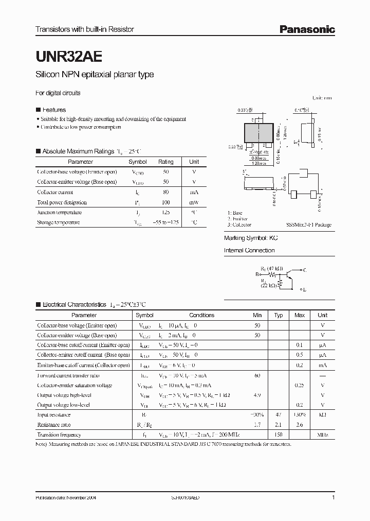 UNR32AE_1073947.PDF Datasheet