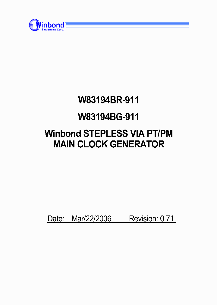 W83194BG-911_1012683.PDF Datasheet