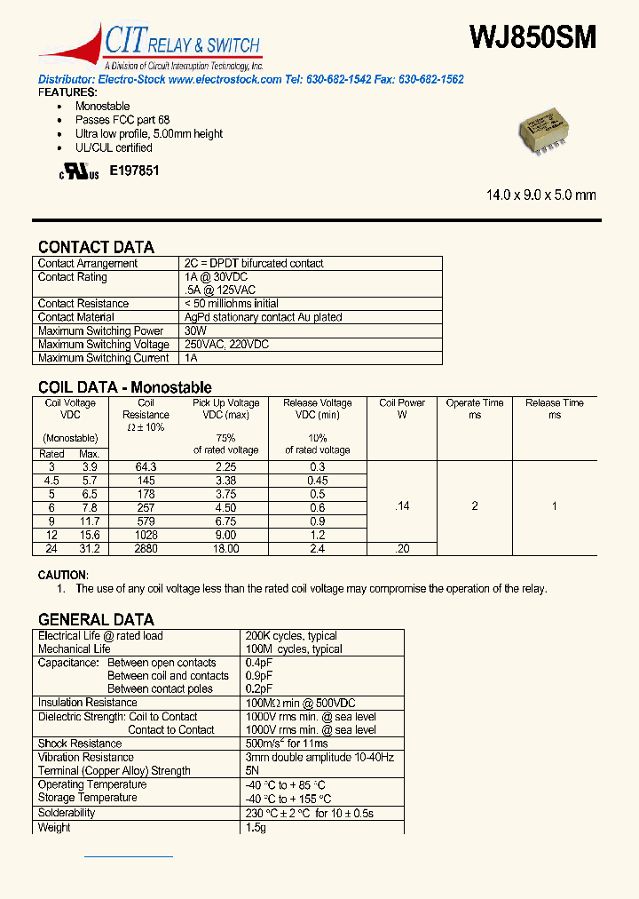 WJ850SM_1336147.PDF Datasheet