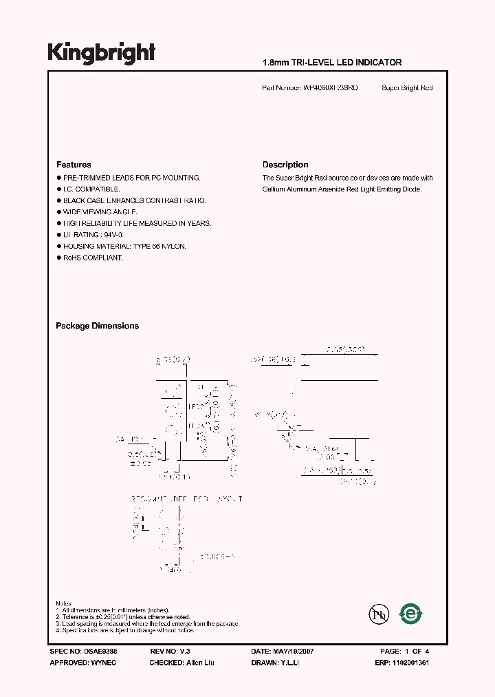 WP4060XH-3SRD_1187762.PDF Datasheet