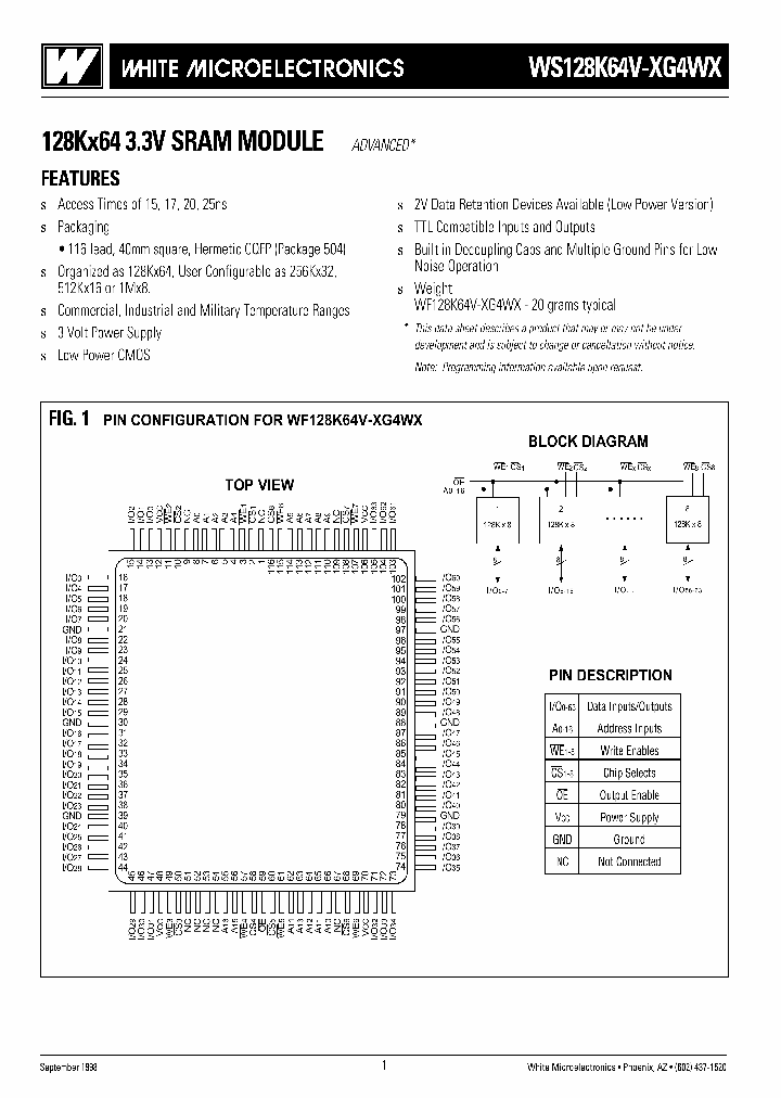 WS128K64V-XG4WX_1336843.PDF Datasheet