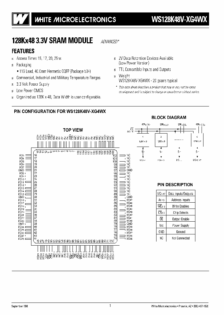 WS128KK48V-20G4WM_1336844.PDF Datasheet