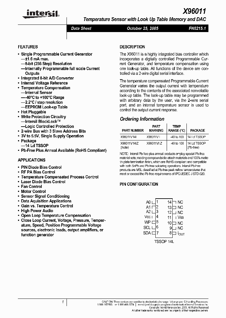 X96011V14IZ_1337460.PDF Datasheet