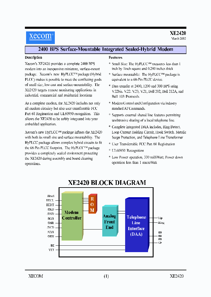 XE2420-ITR_1337778.PDF Datasheet