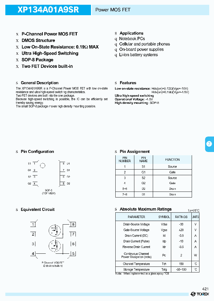 XP134A01A9SR_1338045.PDF Datasheet