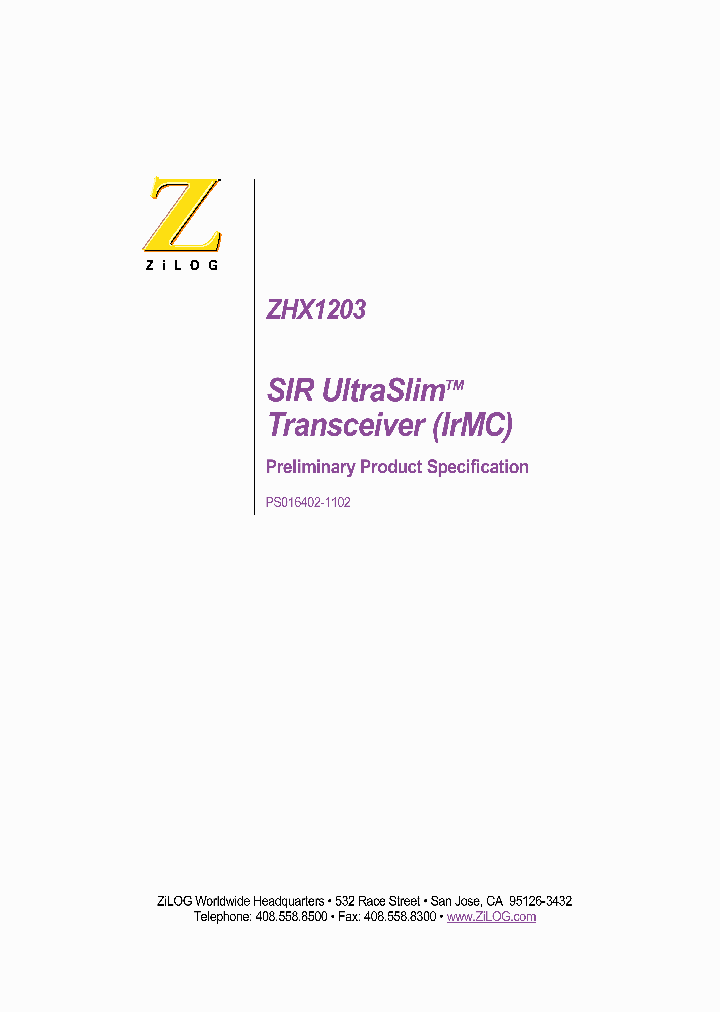 ZHX1203_1339067.PDF Datasheet