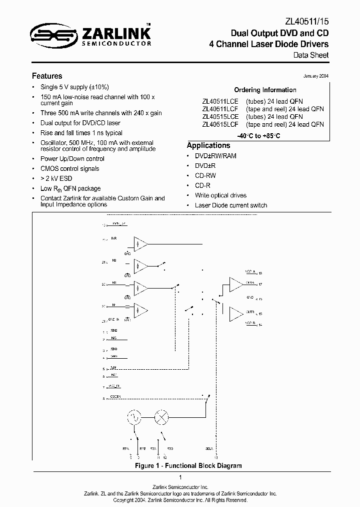 ZL40511LCE_1093458.PDF Datasheet