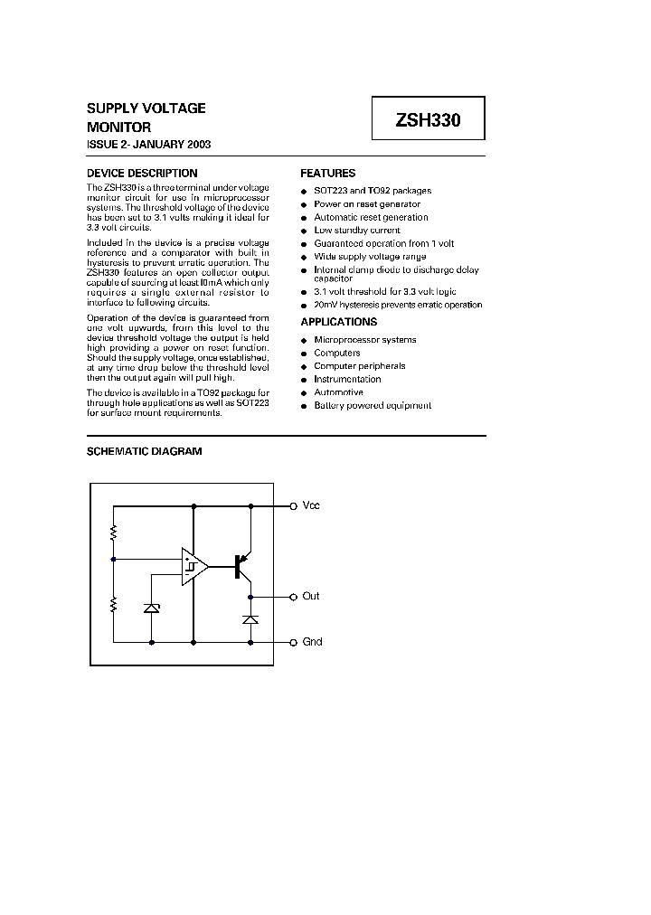 ZSH33003_1339480.PDF Datasheet