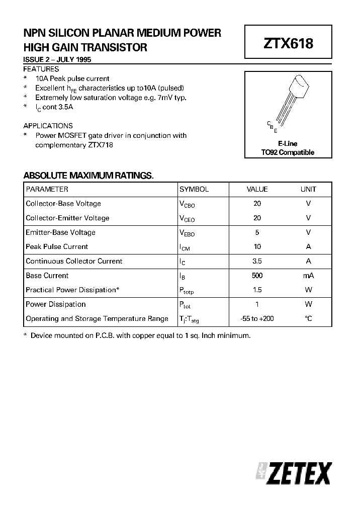ZTX618_1339559.PDF Datasheet