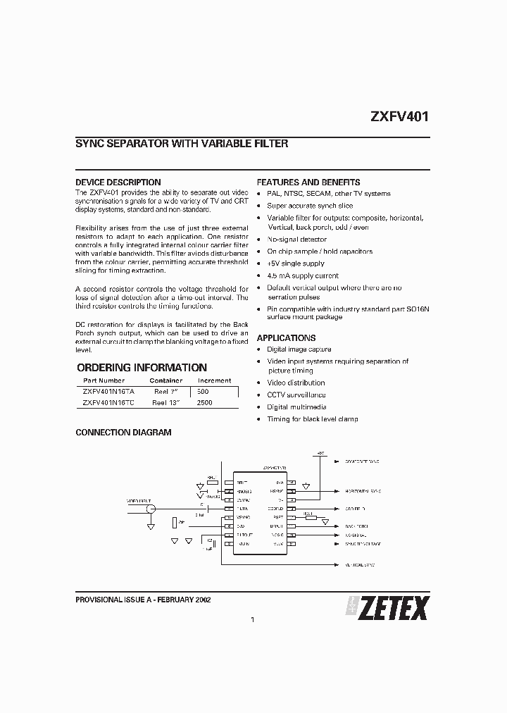 ZXFV401N16TC_1339759.PDF Datasheet