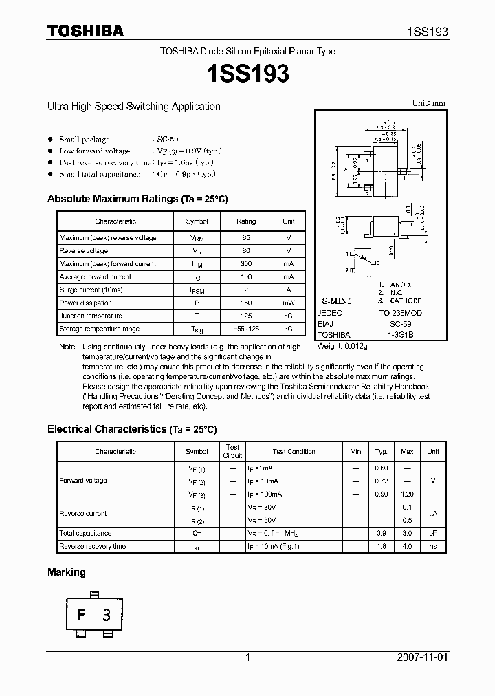 1SS19307_4126414.PDF Datasheet