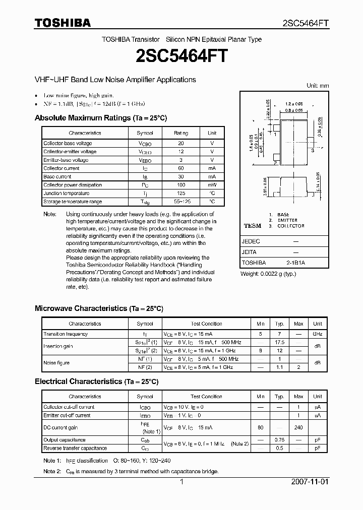 2SC5464FT07_4108332.PDF Datasheet