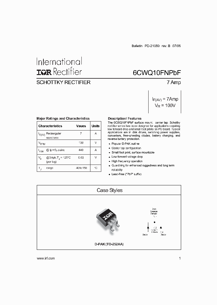 6CWQ10FNPBF_4158245.PDF Datasheet