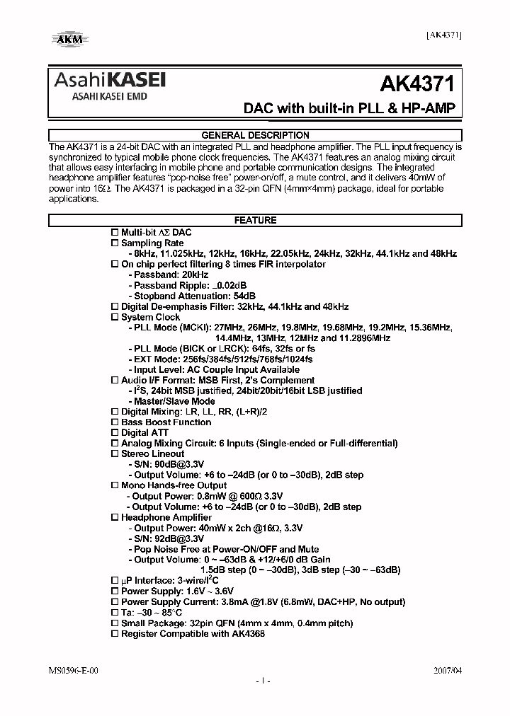 AK4371VN_4122767.PDF Datasheet