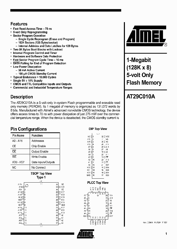 AT29C010A-12PI_4108553.PDF Datasheet