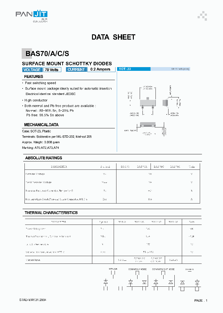 BAS70A_4102584.PDF Datasheet
