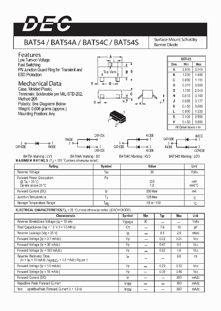 BAT54_4114821.PDF Datasheet