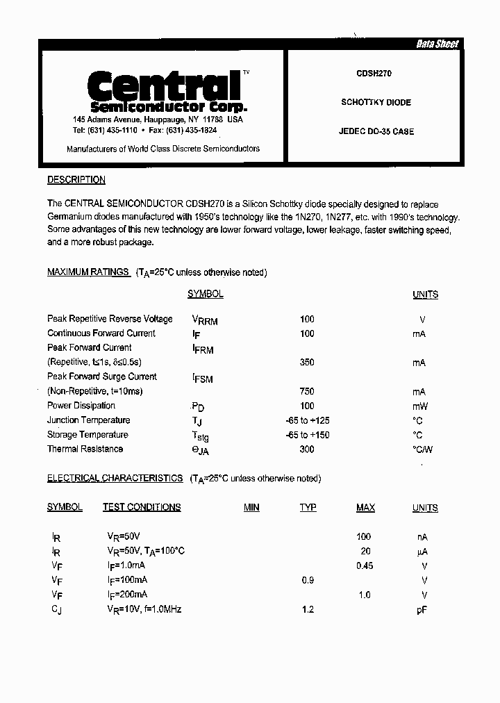 CDSH270_4149307.PDF Datasheet