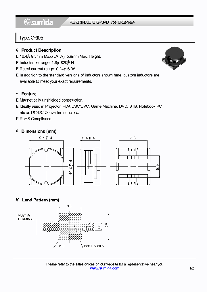 CR105NP-3R3MB_4137143.PDF Datasheet